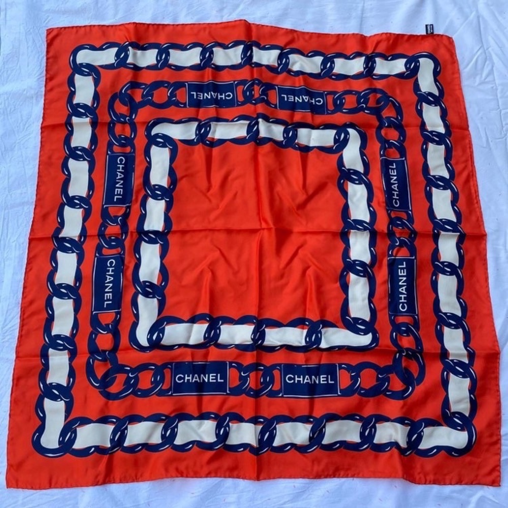 Chanel silk square scarf
